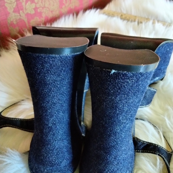 Splash Retro Style denim platform sandals - Picture 12 of 14